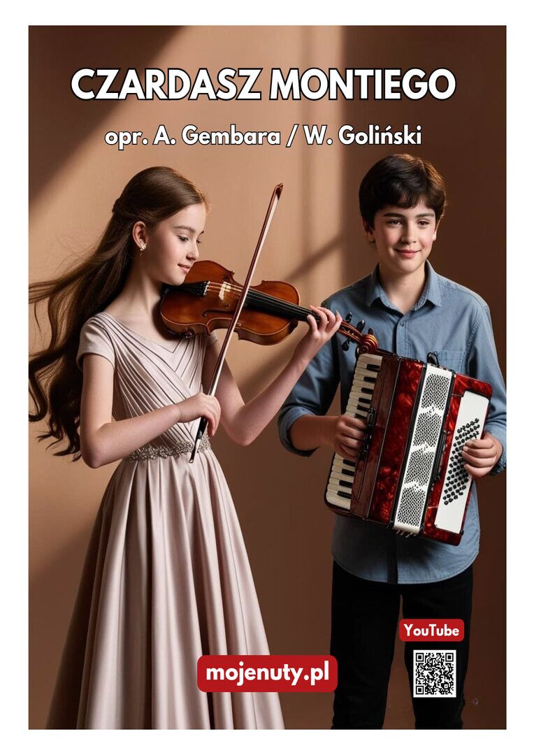 Czardasz Montiego (na skrzypce i akordeon) - opr. Arkadiusz Gembara, nuty na skrzypce i akordeon